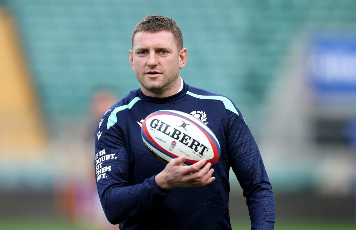 Finn Russell (above) and Ben Earl have further invested in PuresportN, ENGLAND - FEBRUARY 21:  Finn Russell looks on during the Scotland Captain's Run at Allianz Twickenham Stadium on February 21, 2025 in London, England. (Photo by David Rogers/Getty Images)