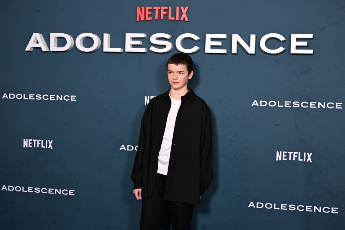 LONDON, ENGLAND - MARCH 12: Owen Cooper attends the "Adolescence" Special Screening at BAFTA on March 12, 2025 in London, England. (Photo by Jeff Spicer/Getty Images)