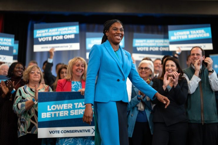 Kemi Badenoch “agrees” with Robert Jenrick that “we need to bring centre-right voters together”, her official spokesman had said. (Photo by Carl Court/Getty Images)