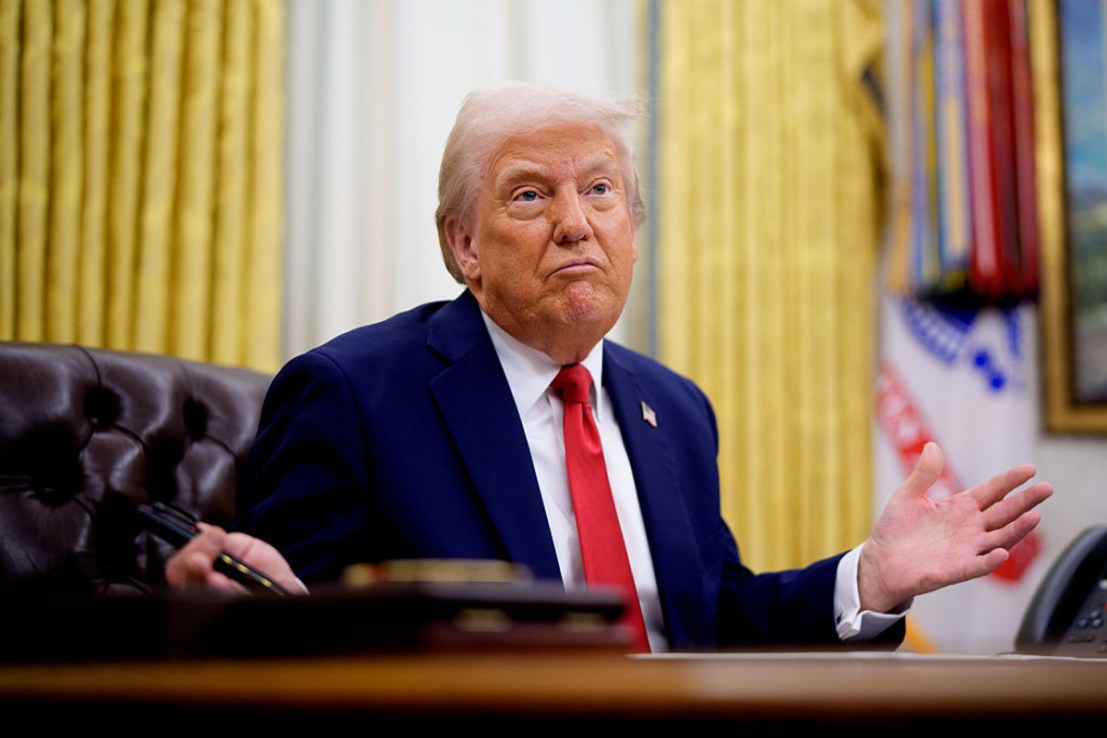 Asos and Boohoo are to stick to their plans despite Donald Trump's tariffs.  (Photo by Andrew Harnik/Getty Images)