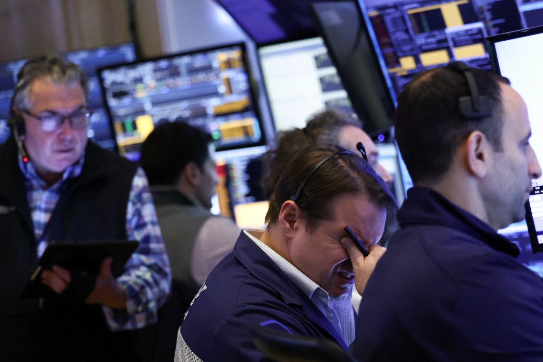 30-year US Treasury yields briefly reached five per cent last night.