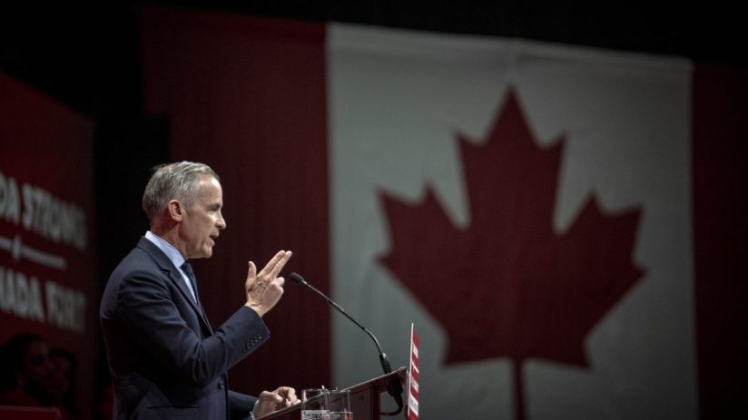 OTTAWA, CANADA - APRIL 29: Canadian Prime Minister and Liberal Party Leader Mark Carney speaks to his supporters after winning the Canadian Federal Election on April 29, 2025 in Ottawa, Canada. The election campaign themes have been dominated by the economy, tariffs and annexation threats from the U.S. Carney faced a challenge from Pierre Poilievre, the leader of the Conservative Party. (Photo by Andrej Ivanov/Getty Images)