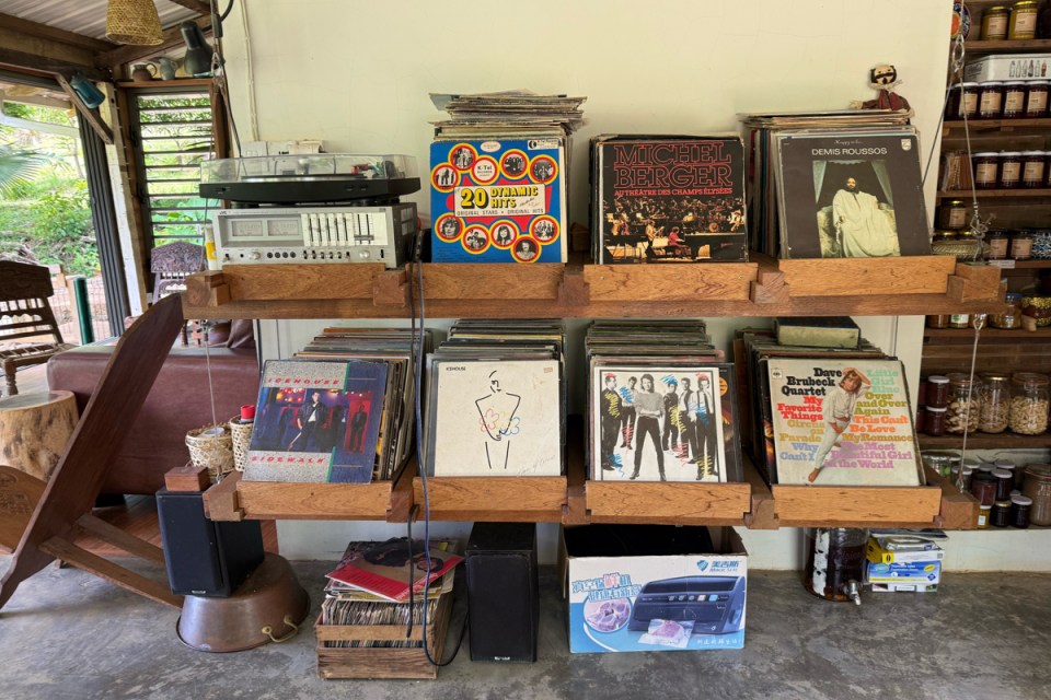 The record collection at Laferm Coco in Mauritius