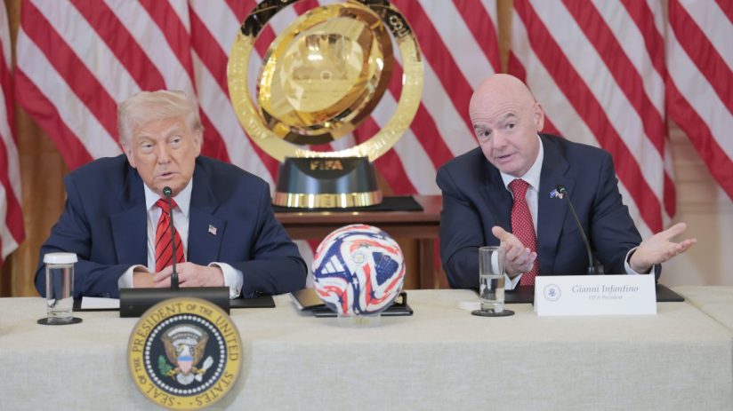 President Trump jopined Fifa's Giannin Infantino to discuss Russia and the 2026 World Cup