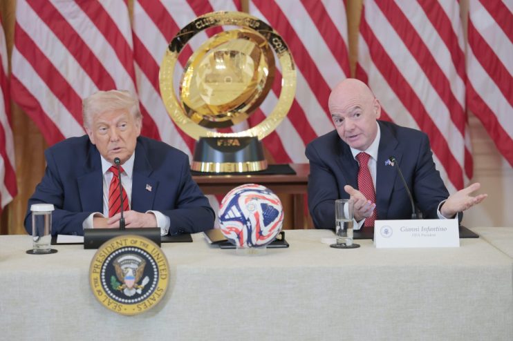 President Trump jopined Fifa's Giannin Infantino to discuss Russia and the 2026 World Cup