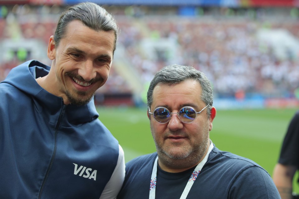 Super agent Mino Raiola's big-name clients included Zlatan Ibrahimovic