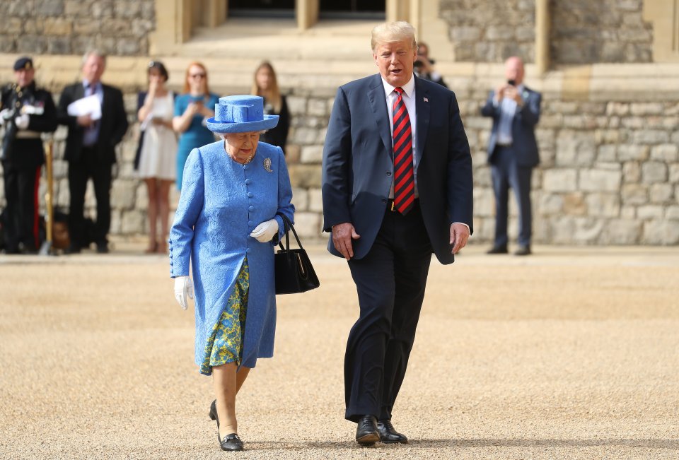 The President Of The United States And Mrs Trump Meet HM Queen